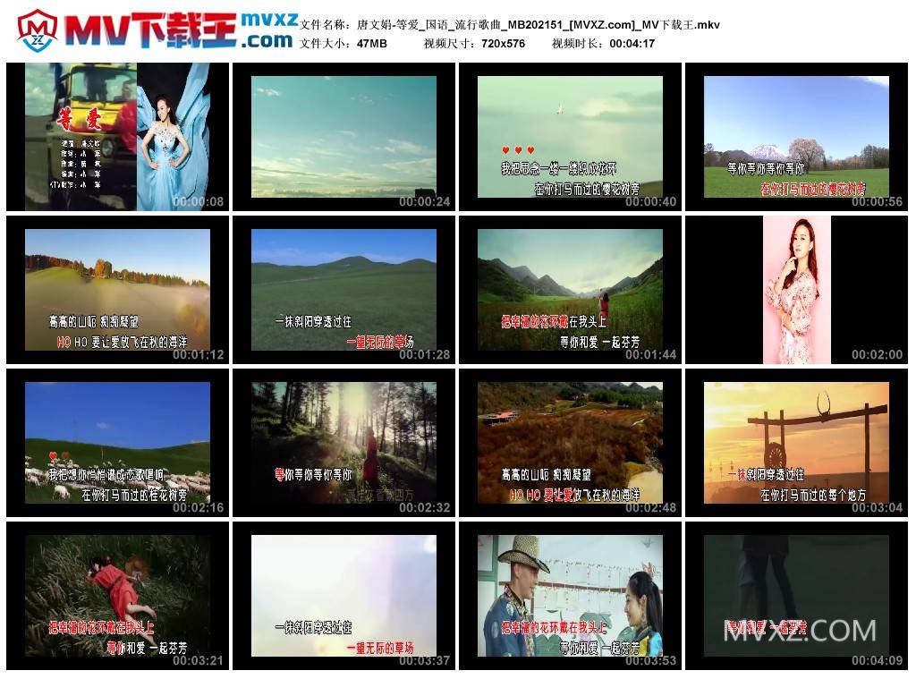 唐文娟-等爱_国语_流行歌曲_MB202151